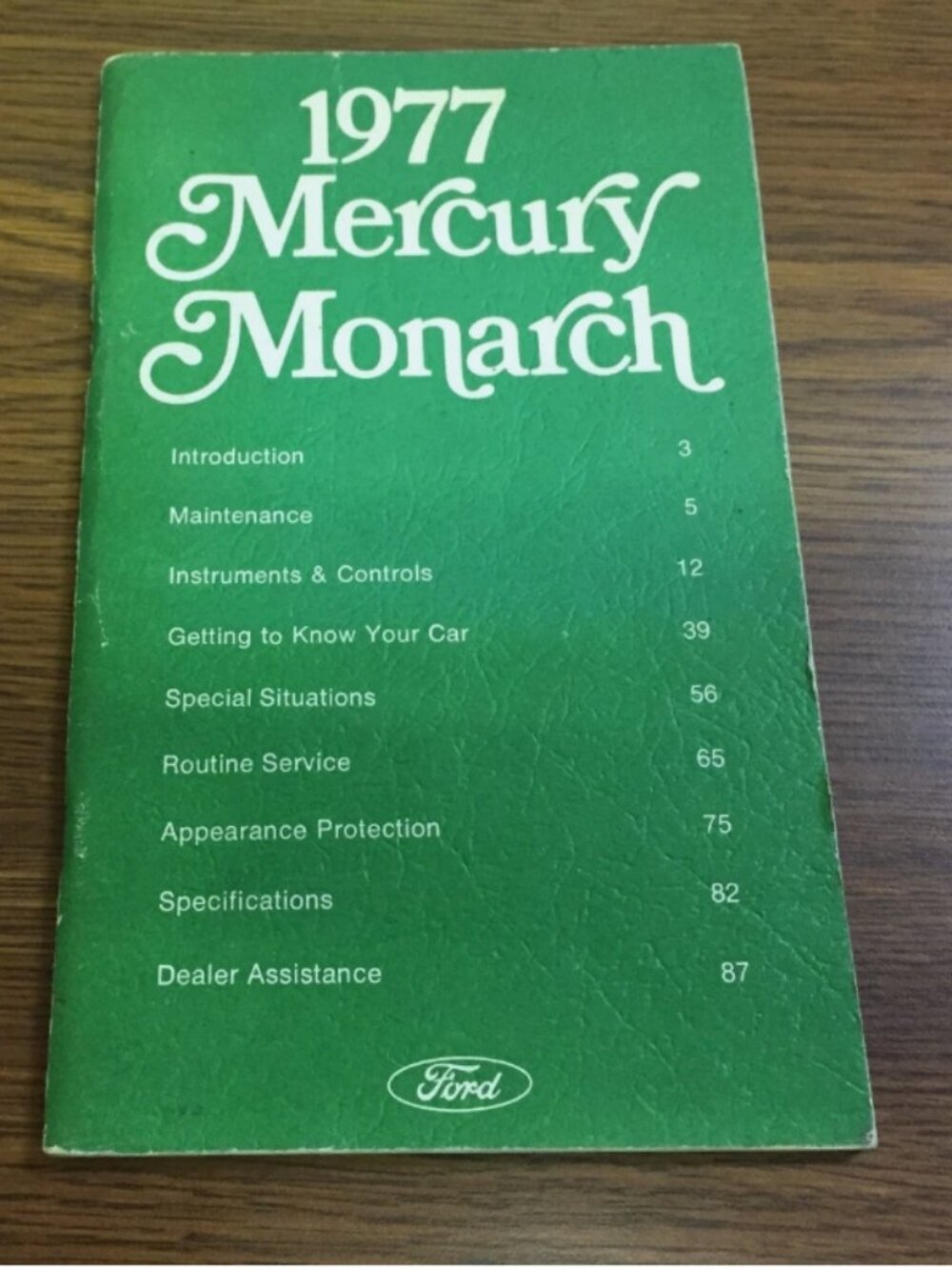 1977 Ford Mercury Monarch Owner's Manual